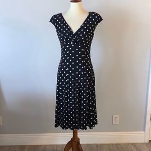 [LRL] Black/White Polka Dot Dress - Size 4